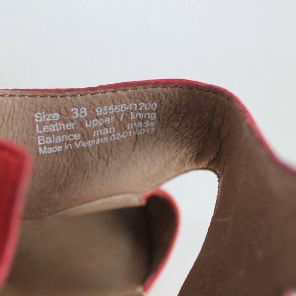 Dansko Deandra Sandals Womens Size 38 US 8 Red Studded Leather Block Heel - Picture 11 of 11